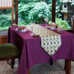西陣織 金襴 正絹 燕矢紋様テーブルランナー