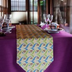 西陣織 金襴 正絹 燕矢紋様テーブルランナー