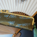 西陣織 金襴 正絹 菱つなぎ紋様使用　扇子入れ