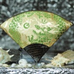 扇形バッグ Fan-shaped bag DISCOVER KANSAI 白茶グリン10