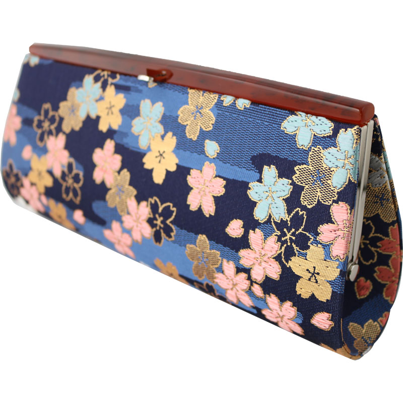 全正絹 西陣金襴 桜紋様　クラッチバッグ