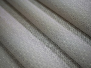 西陣織 金襴 正絹 独楽つなぎ紋様　白銀