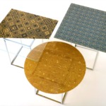 Golden Coloured Silk Kyoto Glass SUI Table