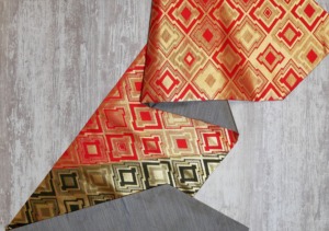 西陣織 金襴 国旗の色をイメージしたテーブルランナー
