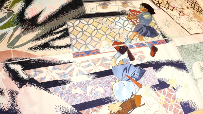 西陣織 金襴 絵箔 順引き 模様引箔 MANGA×西陣織 ぐらにゅーとー