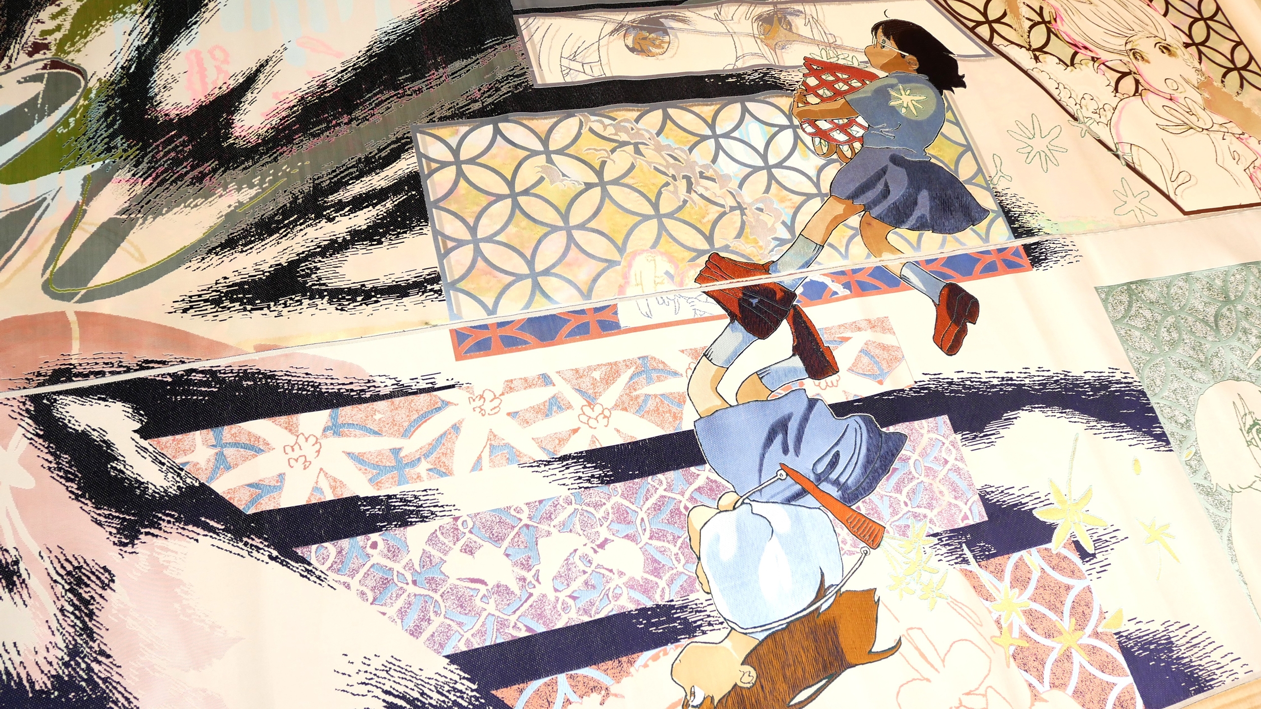 【T191】厳選西陣逸品　本金箔二重　手織り　翔鶴文様　白古代紫桃色黒鶸萌黄　六通高級美術袋帯　正絹　検★着物帯名古屋帯 西陣織の通販 | iichi 日々の暮らしを心地よくするハンドメイドや