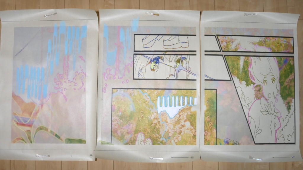 Granuto applying color to Nishijin foil