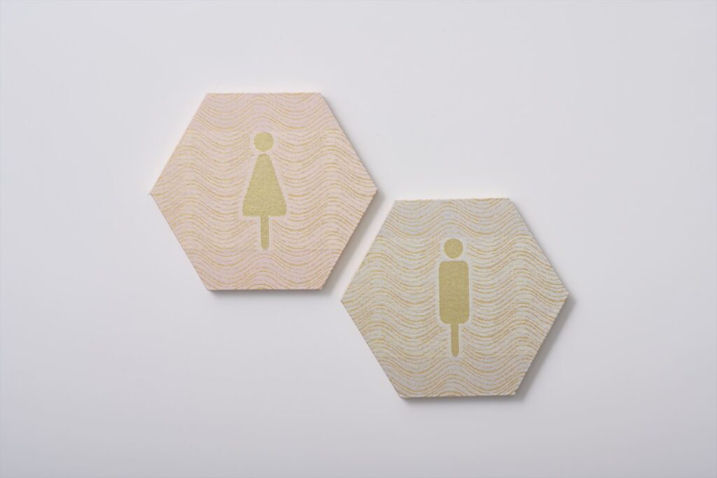 Nishijin Silk Brocade Pictogram Signs tile