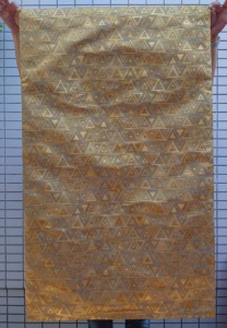 Title of Nishijin Silk Brocade Fabric：'Riyadh Triangle'