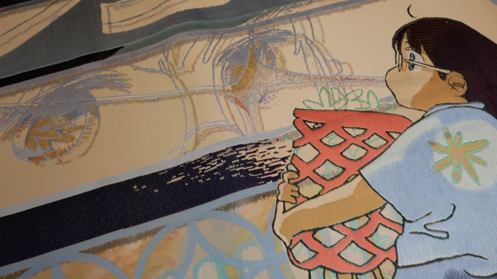 MANGA × Nishijin Kinran E-haku Junbiki Pattern Hikibaku: “Hyuran.”