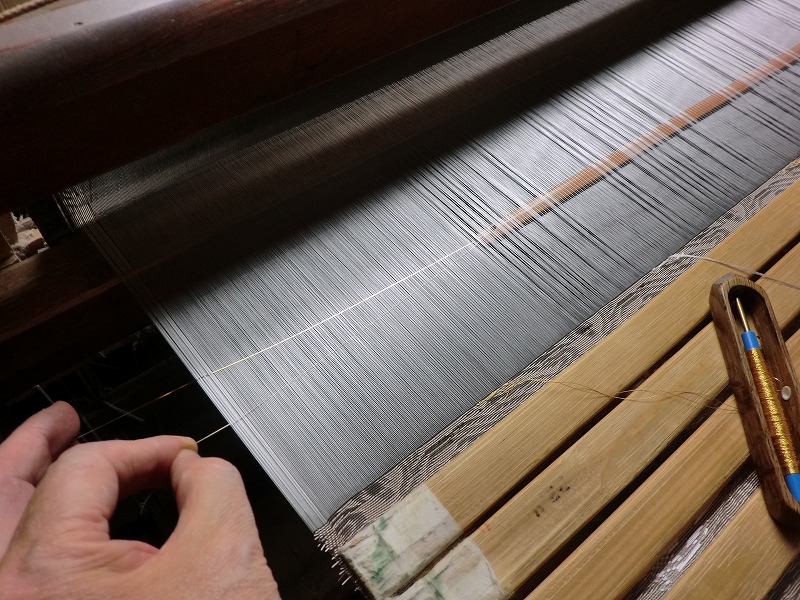 西陣織 箔を引く道具、へら