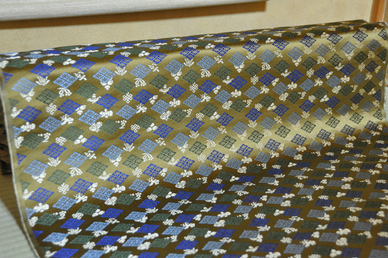 全正絹 西陣金襴 無金 武田菱宝尽し紋様