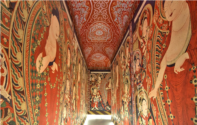 ベゼクリク石窟大回廊復元展示