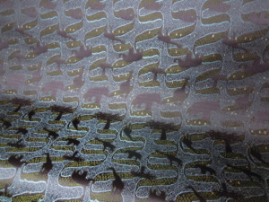 深紫経 全正絹 西陣織 金襴 アフリカ紋様