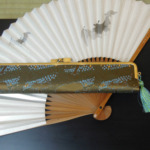 西陣織 金襴 正絹 菱つなぎ紋様使用　扇子入れ