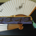 西陣織 金襴 正絹 菱つなぎ紋様使用　扇子入れ