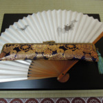 西陣織 金襴 正絹 菱つなぎ紋様使用 扇子入れ