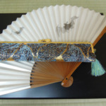 西陣織 金襴 正絹 菱つなぎ紋様使用 扇子入れ