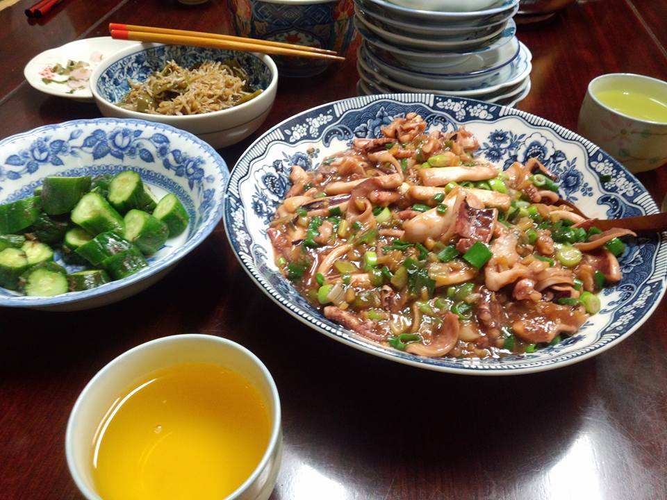 するめいかと葱の炒めたん