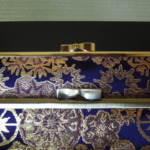 西陣織 金襴 正絹 菱つなぎ紋様使用 扇子入れ