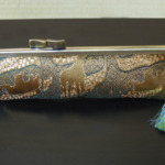 西陣織 金襴 正絹 菱つなぎ紋様使用　扇子入れ