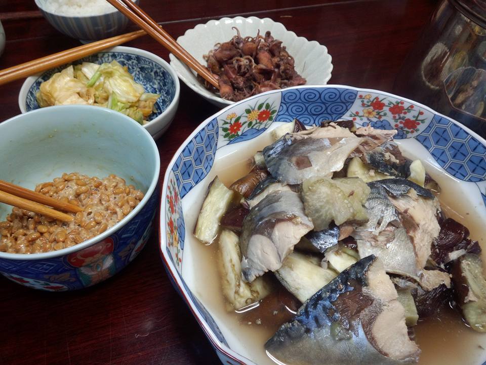 塩鯖とナスを炊いたん