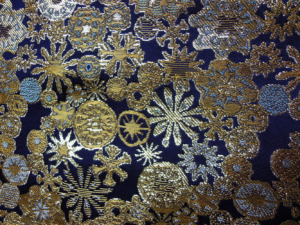 全正絹 西陣金襴 雪輪紋様