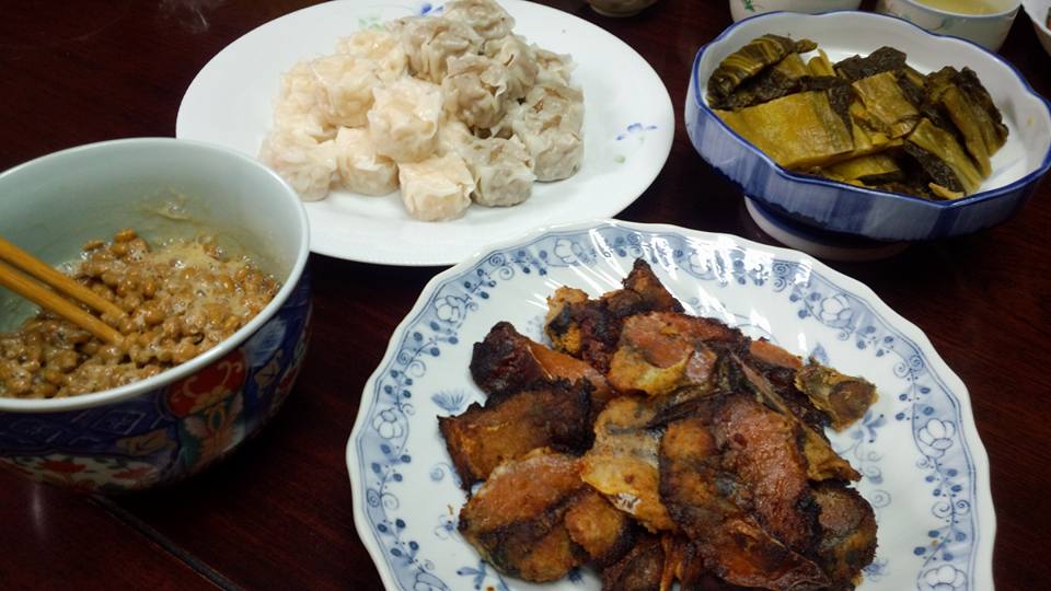 シュウマイと年末に頂いたへしこ