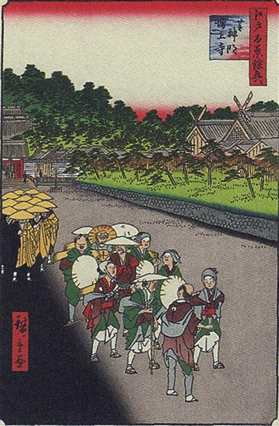 江戸名所百景　芝神明増上寺