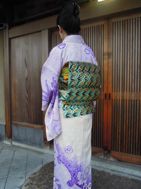 西陣織　全正絹 西陣金襴 燕矢紋様の帯