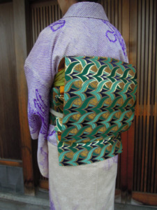 西陣織 全正絹 西陣金襴 燕矢紋様の帯