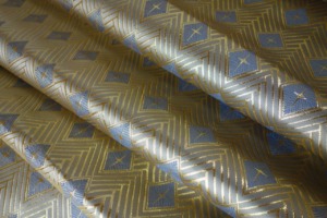 全正絹 西陣織 金襴 菱つなぎ紋様