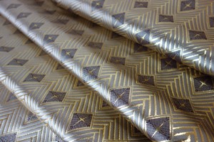 全正絹 西陣金襴 菱繋ぎ紋様