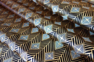 全正絹 西陣金襴 菱繋ぎ紋様