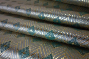 全正絹 西陣金襴 菱繋ぎ紋様