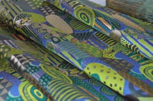 「西陣 岡本」と炭酸デザイン室のコラボレーション「光る山