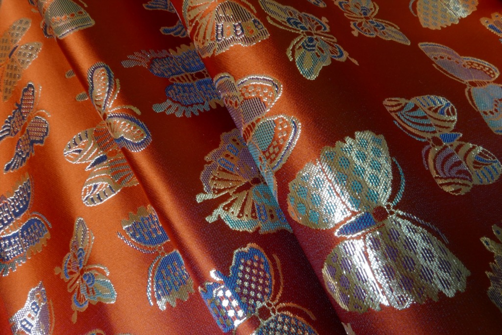 全正絹 西陣織 金襴 Butterfly 蝶紋様