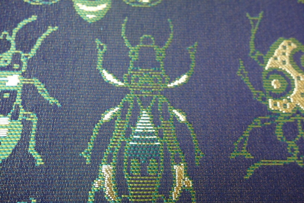 全正絹 西陣織 金襴 Insect 虫紋様3