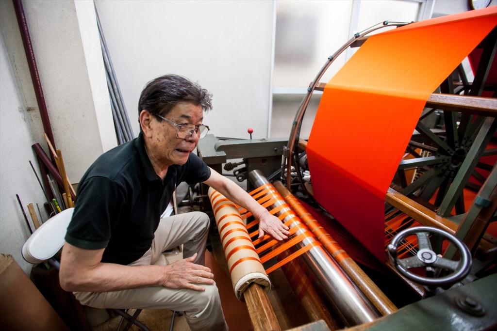 西陣織 絹糸 整経