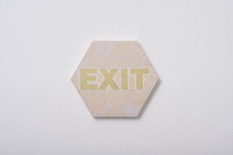 西陣織サインプレート　ヘキサゴン