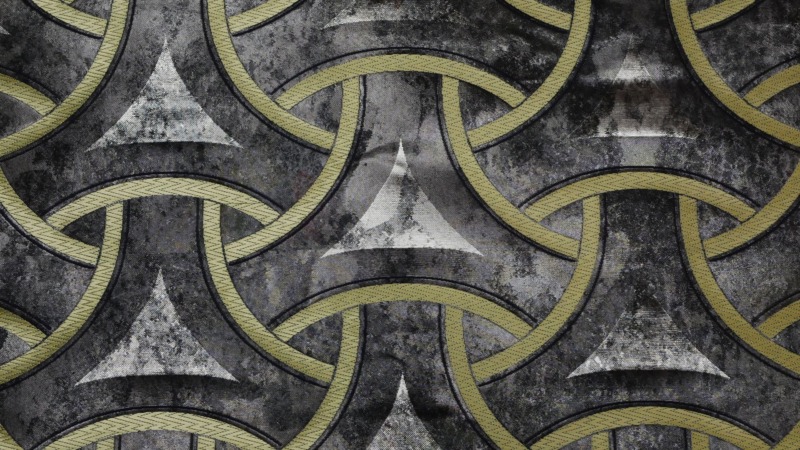 西陣織大会　全正絹西陣織金襴真珠粉本銀箔模様引箔　文部科学大臣賞受賞