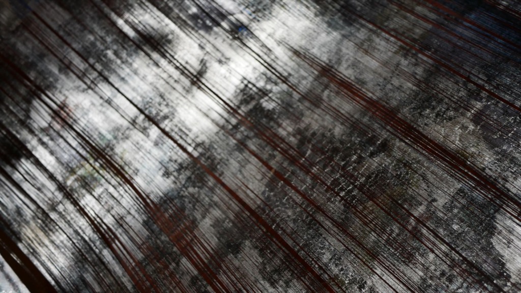 西陣織金襴 模様引箔 黒×銀