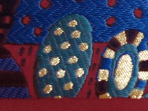 西陣織 浮き紋のとじ