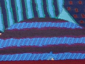 西陣織 浮き紋のとじ