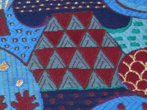 西陣織 浮き紋のとじ