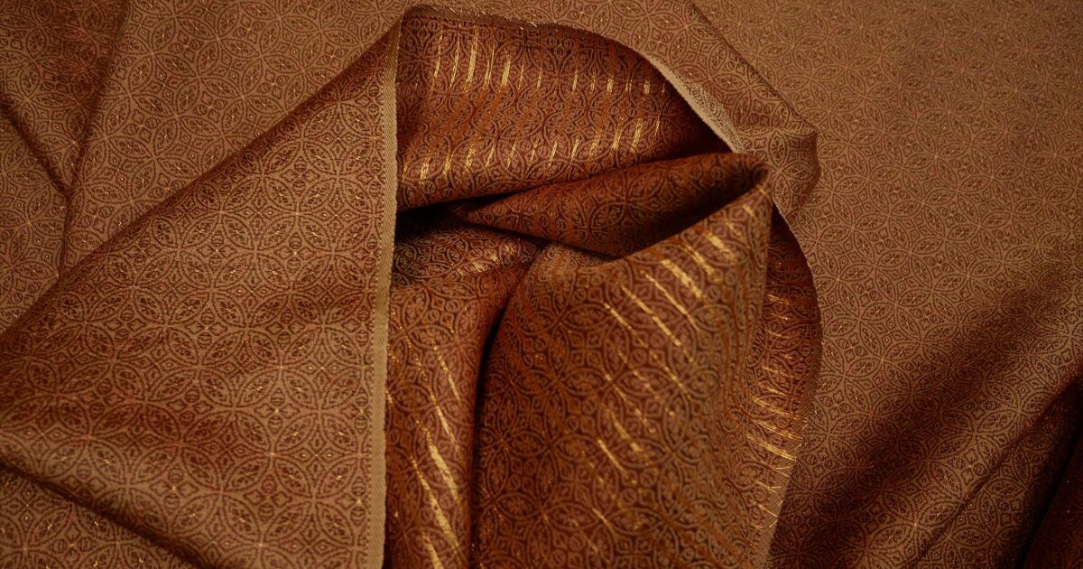 西陣織金襴　七宝紋様